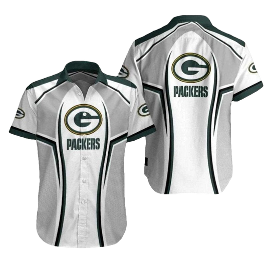 Classic Game Day Green Bay Packers Striped Hawaiian Shirt - Moonbestprint