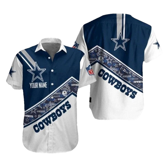 Personalized Dallas Cowboys Vintage Pennant Design Hawaiian Shirt - Moonbestprint