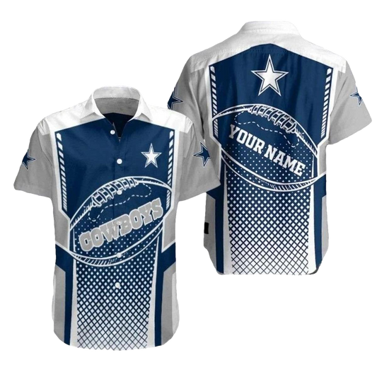 Personalized Dallas Cowboys Logo Gridiron Spirit Hawaiian Shirt - Moonbestprint