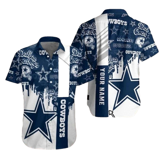 Personalized Dallas Cowboys Logo Legacy Graffiti Hawaiian Shirt - Moonbestprint