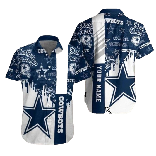 Personalized Dallas Cowboys Logo Legacy Graffiti Hawaiian Shirt - Moonbestprint