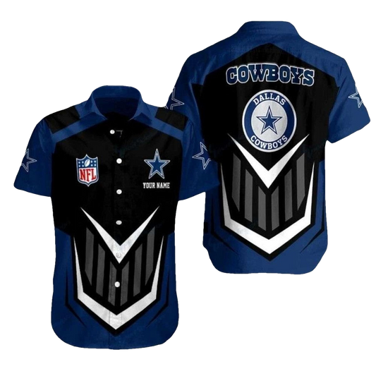 Personalized Dallas Cowboys Geometric Precision Hawaiian Shirt - Moonbestprint
