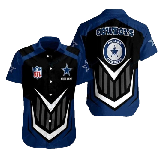 Personalized Dallas Cowboys Geometric Precision Hawaiian Shirt - Moonbestprint