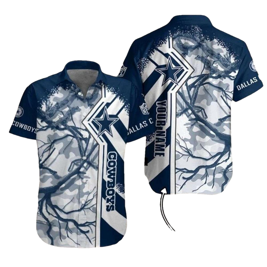 Personalized Dallas Cowboys Edgy Abstract Hawaiian Shirt - Moonbestprint
