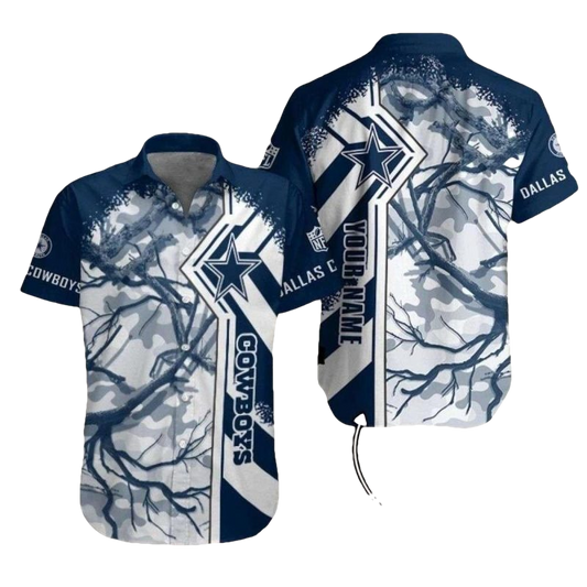 Personalized Dallas Cowboys Edgy Abstract Hawaiian Shirt - Moonbestprint
