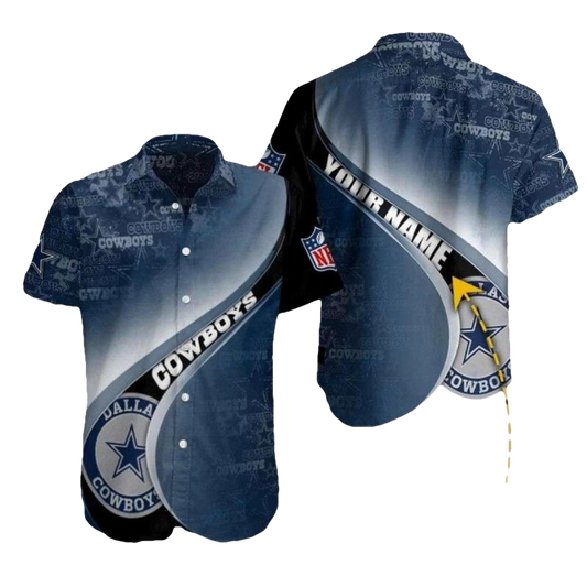 Personalized Dallas Cowboys Distressed Logo Hawaiian Shirt - Moonbestprint