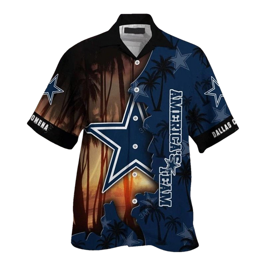 Personalized Dallas Cowboys Coconut Sunset Hawaiian Shirt - Moonbestprint