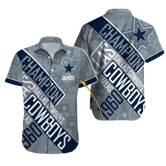 Personalized Dallas Cowboys Champion Legacy Graphics Hawaiian Shirt - Moonbestprint
