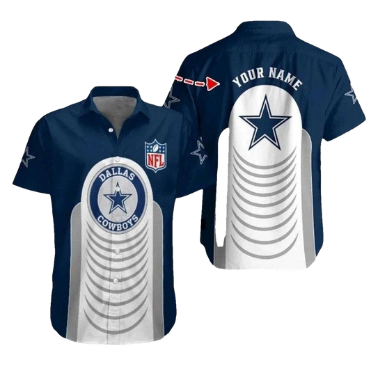 Personalized Dallas Cowboys Big Logo Blue Hawaiian Shirt - Moonbestprint