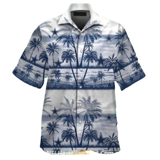 Dallas Cowboys Vintage Palm Tree Beach Hawaiian Shirt - Moonbestprint