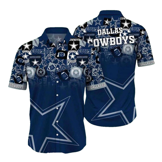 Dallas Cowboys Vintage Logo In My Heart Hawaiian Shirt - Moonbestprint