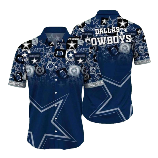 Dallas Cowboys Vintage Logo In My Heart Hawaiian Shirt - Moonbestprint