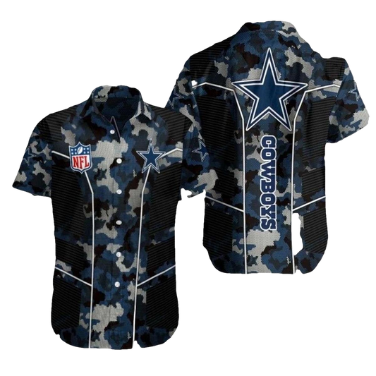 Dallas Cowboys Urban Camouflage Hawaiian Shirt - Moonbestprint