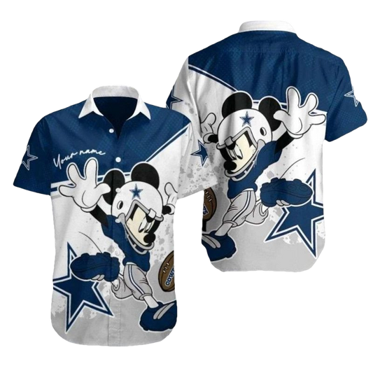 Dallas Cowboys Touchdown Mickey Hawaiian Shirt - Moonbestprint