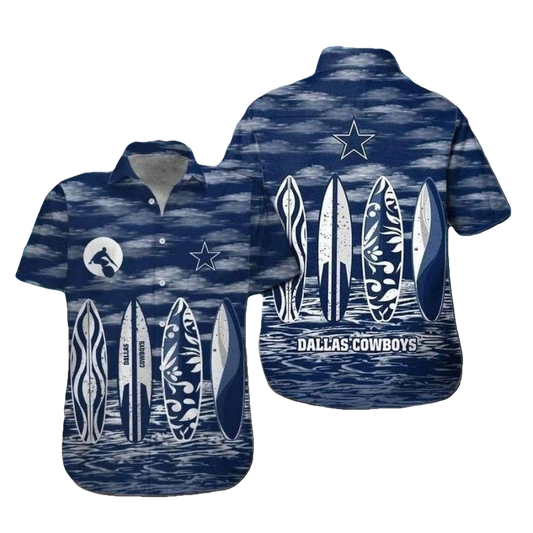 Dallas Cowboys Surfboard Hawaiian Shirt - Moonbestprint