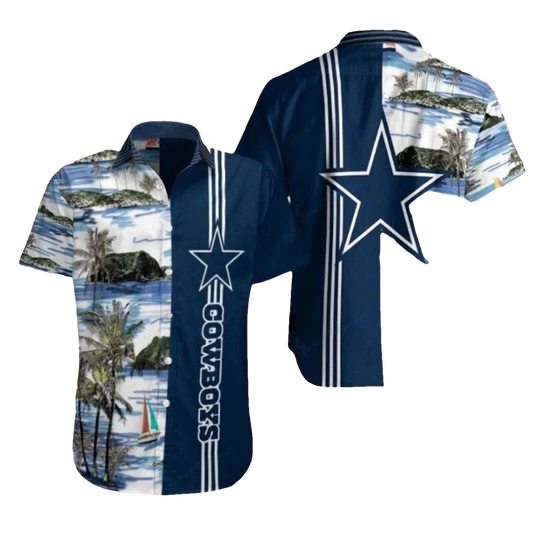 Dallas Cowboys Sailing Spirit Coconut Island Hawaiian Shirt - Moonbestprint