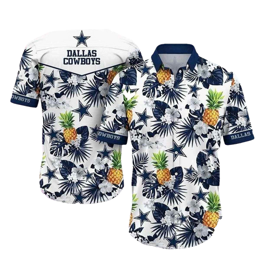 Dallas Cowboys Pineapple Cheer Fruit Of Victory Hawaiian Shirt - Moonbestprint