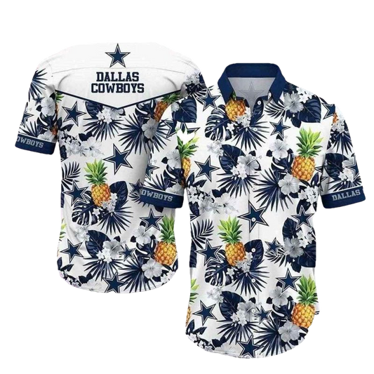 Dallas Cowboys Pineapple Cheer Fruit Of Victory Hawaiian Shirt - Moonbestprint