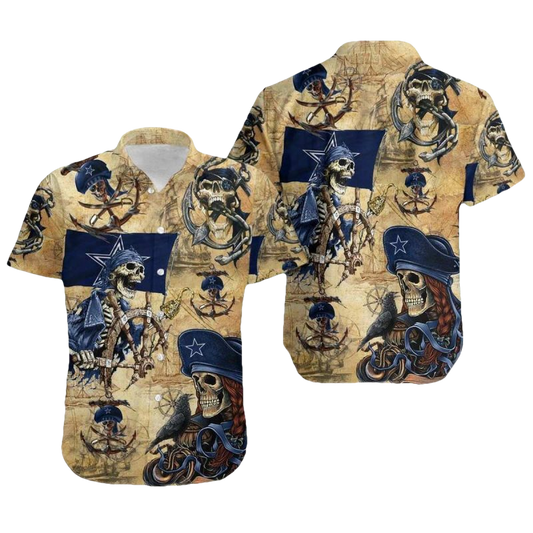 Dallas Cowboys Pirates Retro Hawaiian Shirt - Moonbestprint