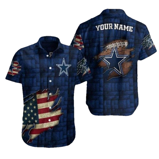 Dallas Cowboys Patriotic Super Man Hawaiian Shirt - Moonbestprint