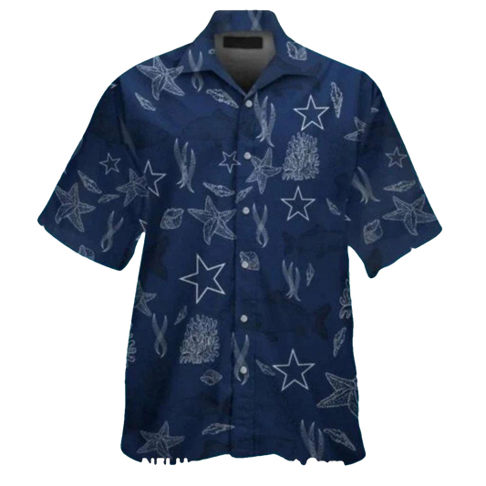 Dallas Cowboys Ocean Coral And Starfish Hawaiian Shirt - Moonbestprint
