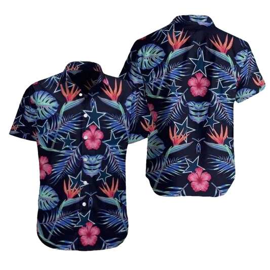 Dallas Cowboys Night Bloom Starlight Hawaiian Shirt - Moonbestprint