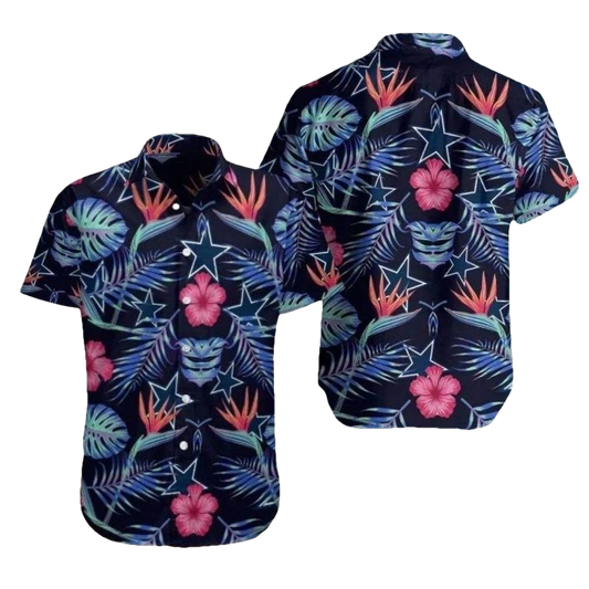 Dallas Cowboys Night Bloom Starlight Hawaiian Shirt - Moonbestprint