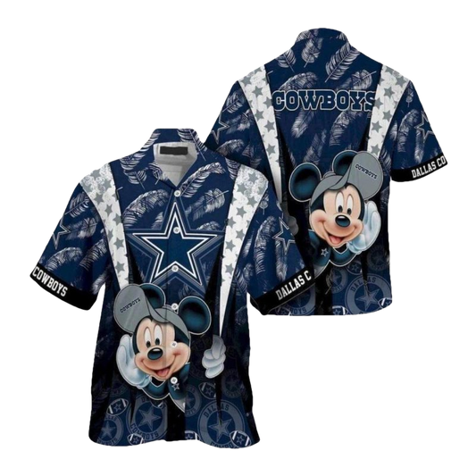 Dallas Cowboys Mickey Mouse Funny Hawaiian Shirt - Moonbestprint