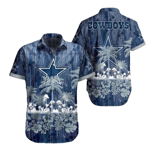 Dallas Cowboys Grunge Vintage Beach Vibes Hawaiian Shirt - Moonbestprint