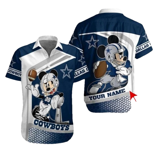 Dallas Cowboys Field Goal Mickey Hawaiian Shirt - Moonbestprint