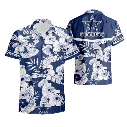 Dallas Cowboys Blossom Night Tropical Hawaiian Shirt - Moonbestprint