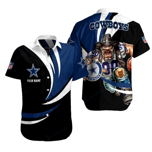 Dallas Cowboys Battle Ready With Mascot Hawaiian Shirt - Moonbestprint
