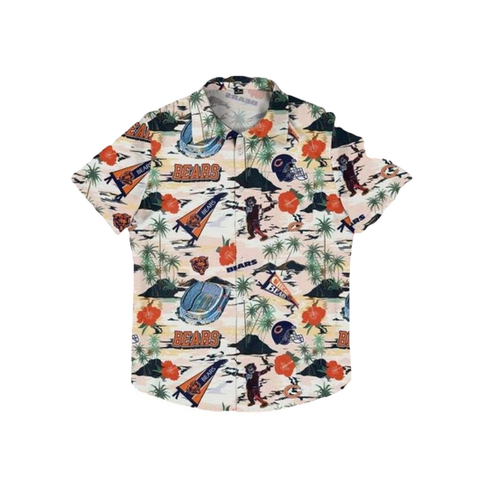 Vintage Stadium Chicago Bears Hawaiian Shirt - Moonbestprint