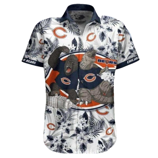 Urban Jungle Roar Chicago Bears Hawaiian Shirt - Moonbestprint