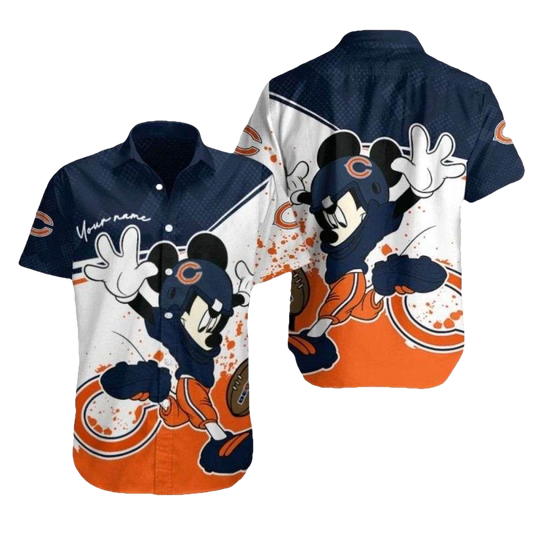 Personalized Mascot Mashup Playful Mickey Bears Fan Hawaiian Shirt - Moonbestprint