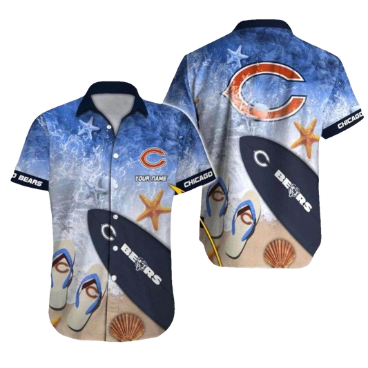 Personalized Chicago Bears Oceanic Dreamscape Hawaiian Shirt - Moonbestprint