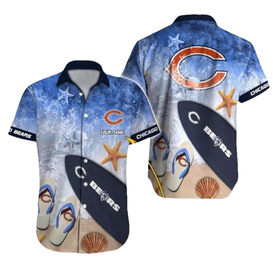 Personalized Chicago Bears Oceanic Dreamscape Hawaiian Shirt - Moonbestprint