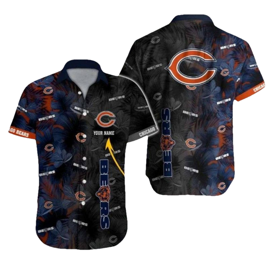 Personalized Chicago Bears Night Jungle Hawaiian Shirt - Moonbestprint