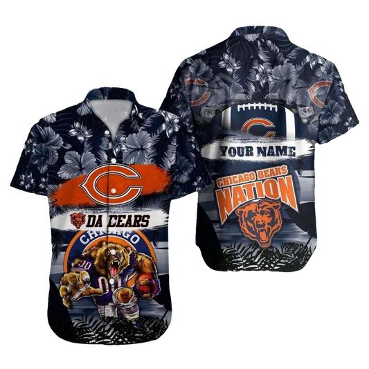 Personalized Chicago Bears Nation Hawaiian Shirt - Moonbestprint