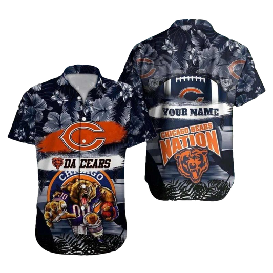 Personalized Chicago Bears Nation Hawaiian Shirt - Moonbestprint