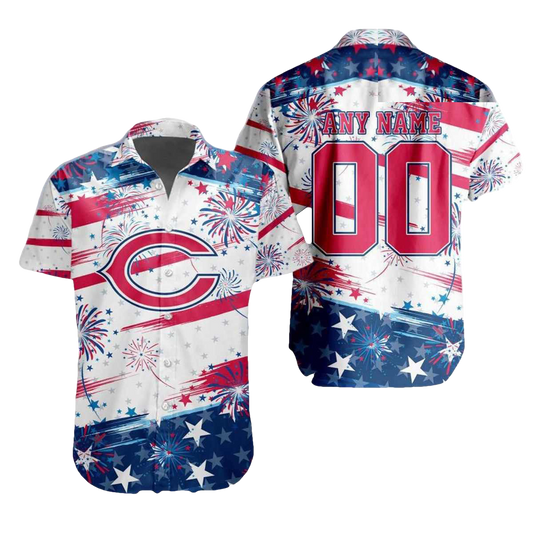 Personalized Chicago Bears Independence Day 4th Of July Hawaiian Shirt - Moonbestprint