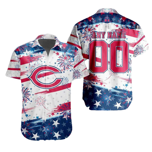 Personalized Chicago Bears Independence Day 4th Of July Hawaiian Shirt - Moonbestprint