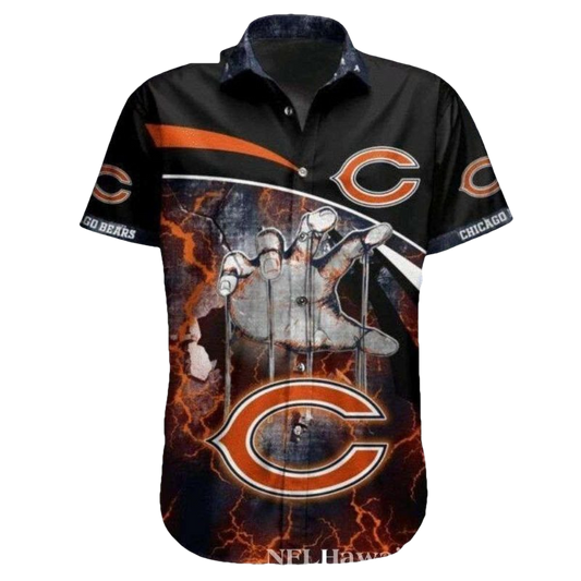 Lightning Claw Chicago Bears Hawaiian Shirt - Moonbestprint