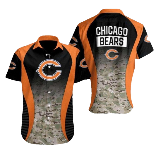 Chicago Bears Urban Camo Clutch Hawaiian Shirt - Moonbestprint