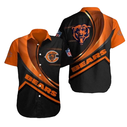 Chicago Bears Sunset Geometry Hawaiian Shirt - Moonbestprint