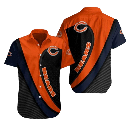 Chicago Bears Sideline Swirl Hawaiian Shirt - Moonbestprint
