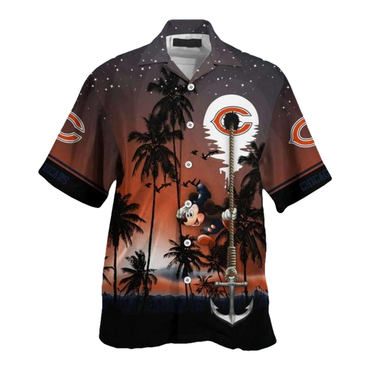 Chicago Bears Mickey Starry Night Hawaiian Shirt - Moonbestprint