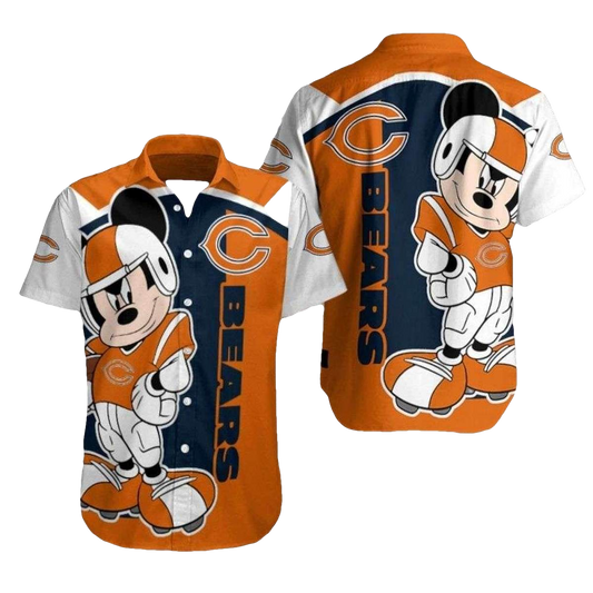 Chicago Bears Mickey Animated Play Hawaiian Shirt - Moonbestprint