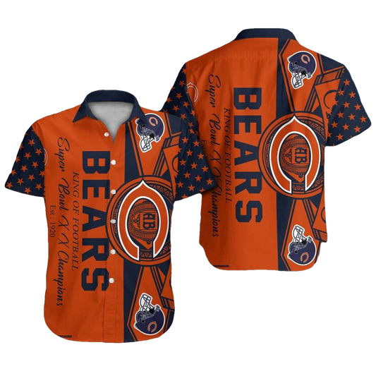 Chicago Bears King Of Football Hawaiian Shirt - Moonbestprint