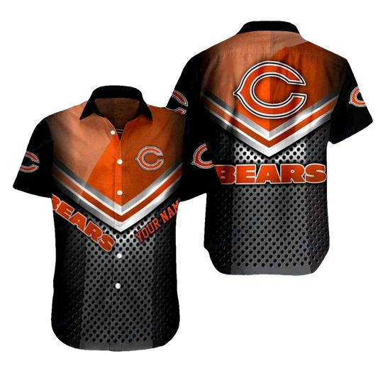 Chicago Bears Game Day Mesh Halftone Hawaiian Shirt - Moonbestprint